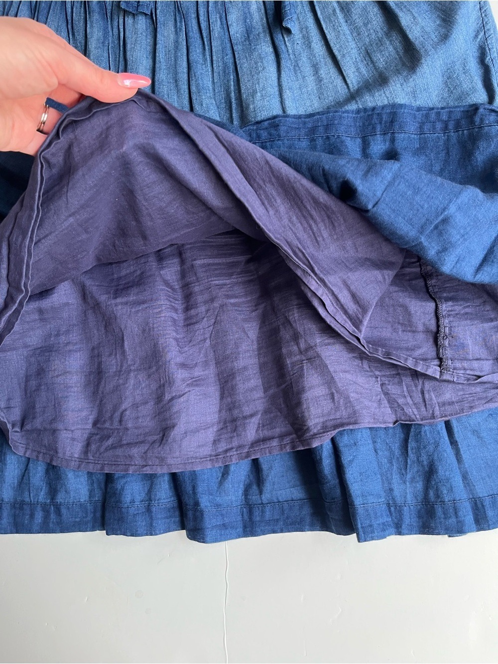 Rebecca Taylor La Vir Pleated Chambray Tie-Neck Dress - Picture 10 of 11